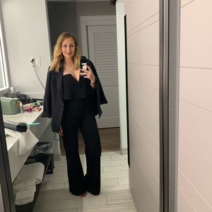 Black Lulu's Size XS - Power of Love Black Strapless Jumpsuit